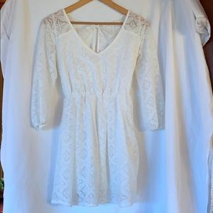 Hollister Lace overlay long sleeve dress